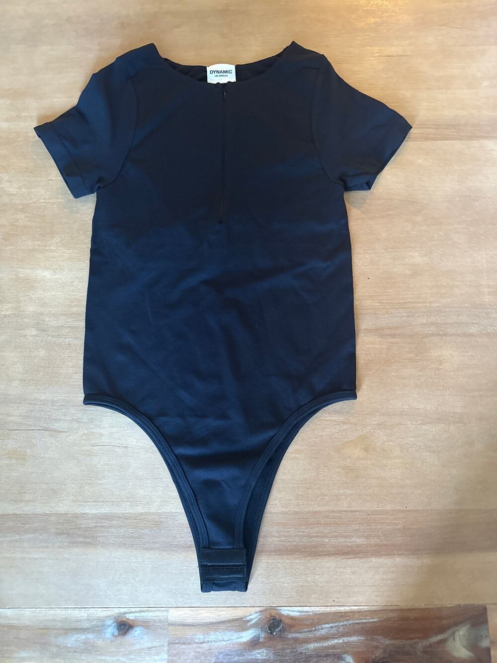 Dynamic Women’s Black Seamless Bodysuit Zipper Compression Small
